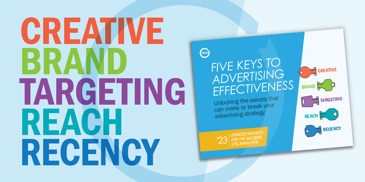 The five keys to advertising effectiveness is creative, brand, targeting, reach, and recency.