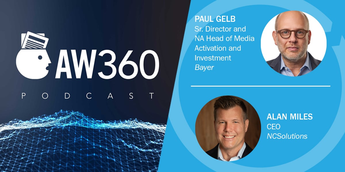 Alan Miles and Paul Gelb pictured with AW360 Podcast logo.
