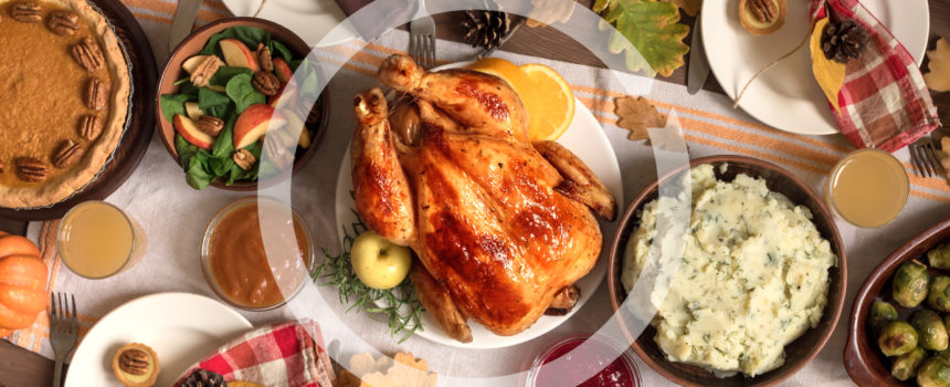 Thanksgiving table spread