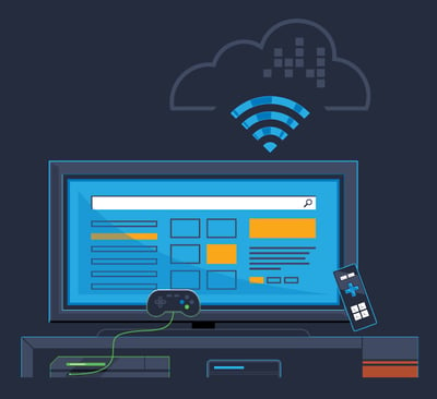 Connected TV devices illustration