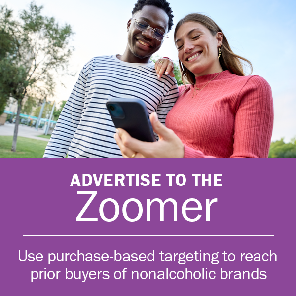 Advertise to the zoomer; Use purchase-based targeting to reach prior buyers of nonalcoholic brands